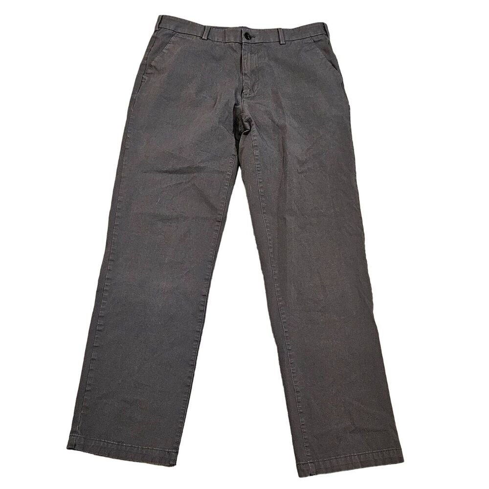 IZOD Advantage Performance Men's Straight Fit Gray Chino Casual Pants Size 32X34